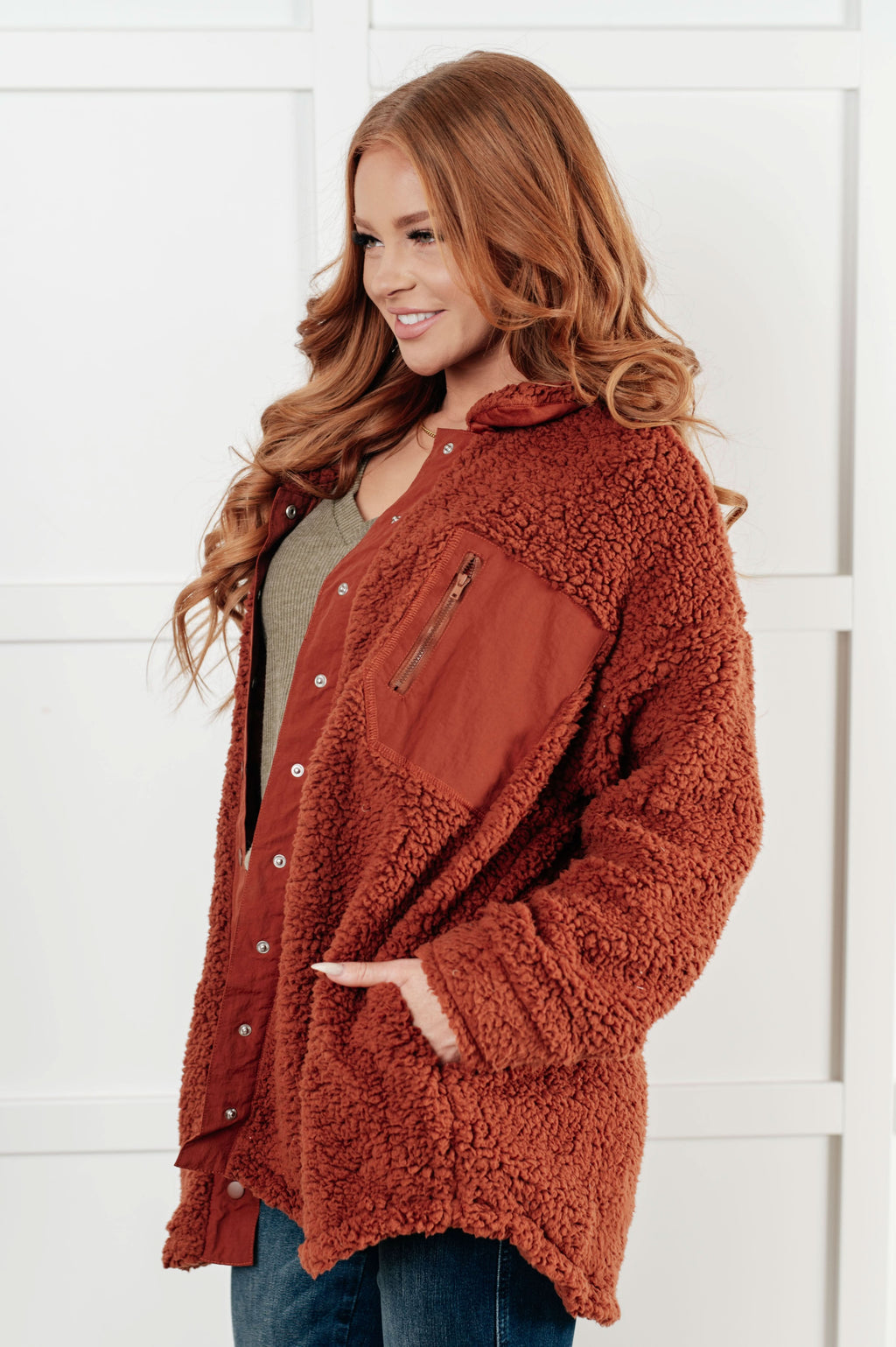 Growing Up Great Sherpa Jacket in - Layers photo
