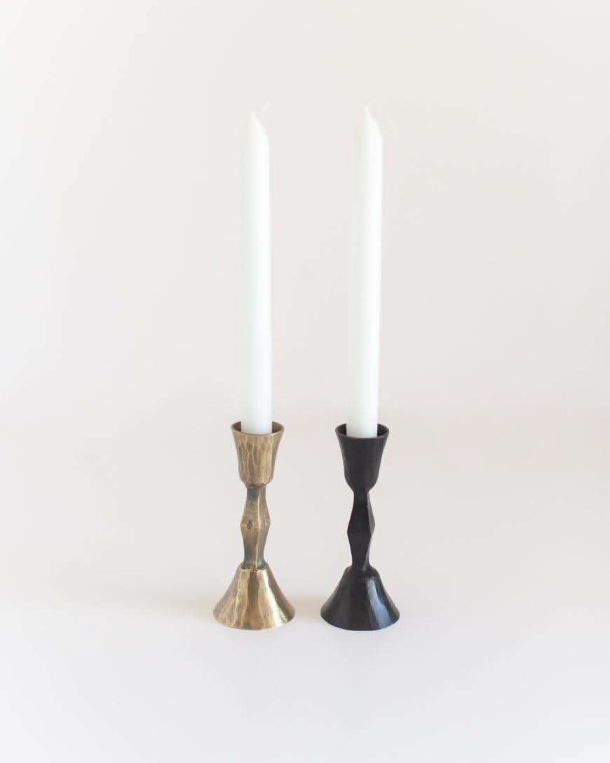 Low Diamond Hand-Forged Iron Candle Stand in - Candle Holder photo