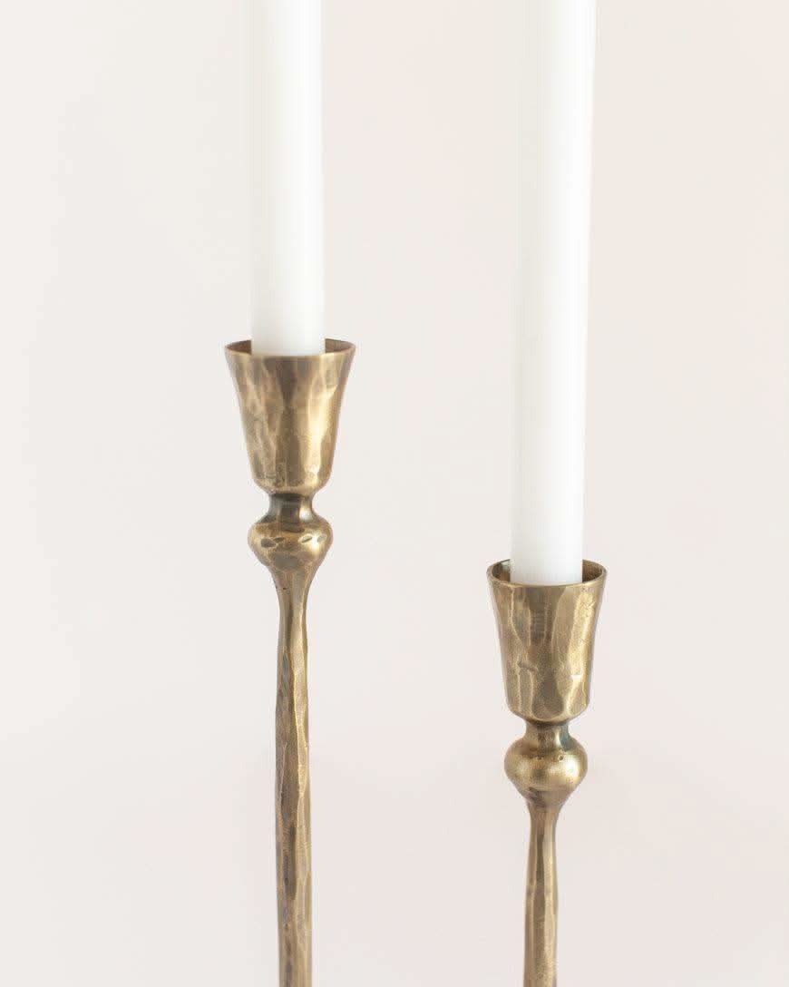Gemini Hand-Forged Iron Candle Stands | Set of 2 in - Candle Holder photo