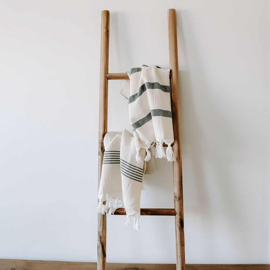 Turkish Cotton + Bamboo Hand Towel - Multi Stripes in - Hand Towels photo