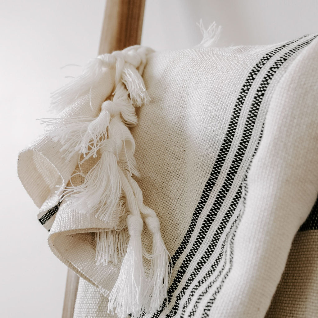 Turkish Cotton + Bamboo Hand Towel - Multi Stripes in - Hand Towels photo