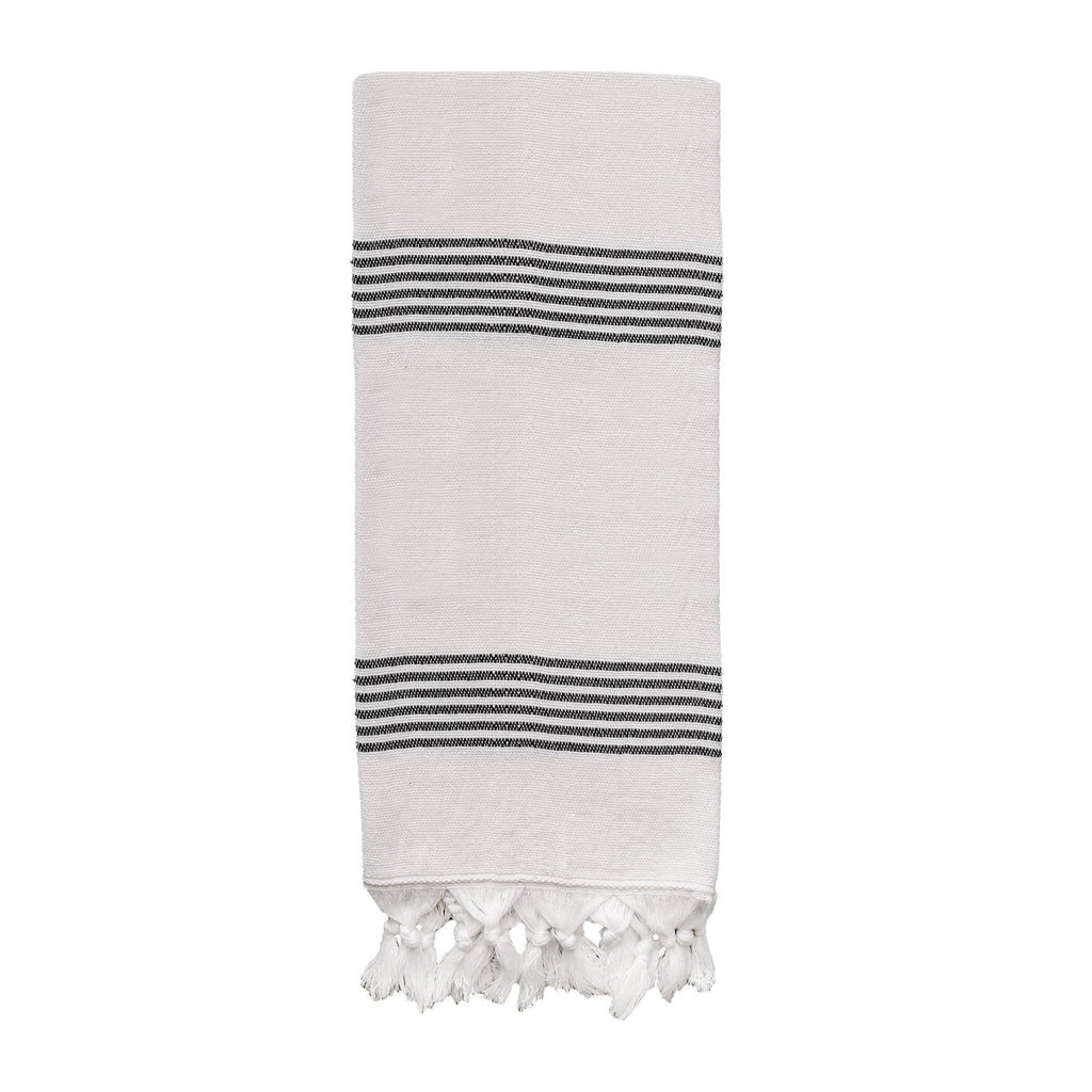 Turkish Cotton + Bamboo Hand Towel - Multi Stripes - SwagglyLife Home & Fashion