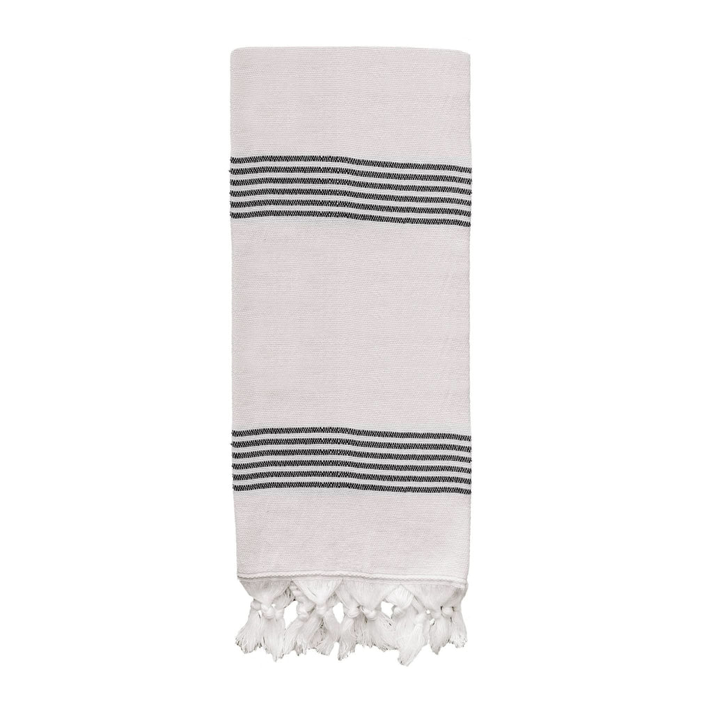 Turkish Cotton + Bamboo Hand Towel - Multi Stripes in - Hand Towels photo