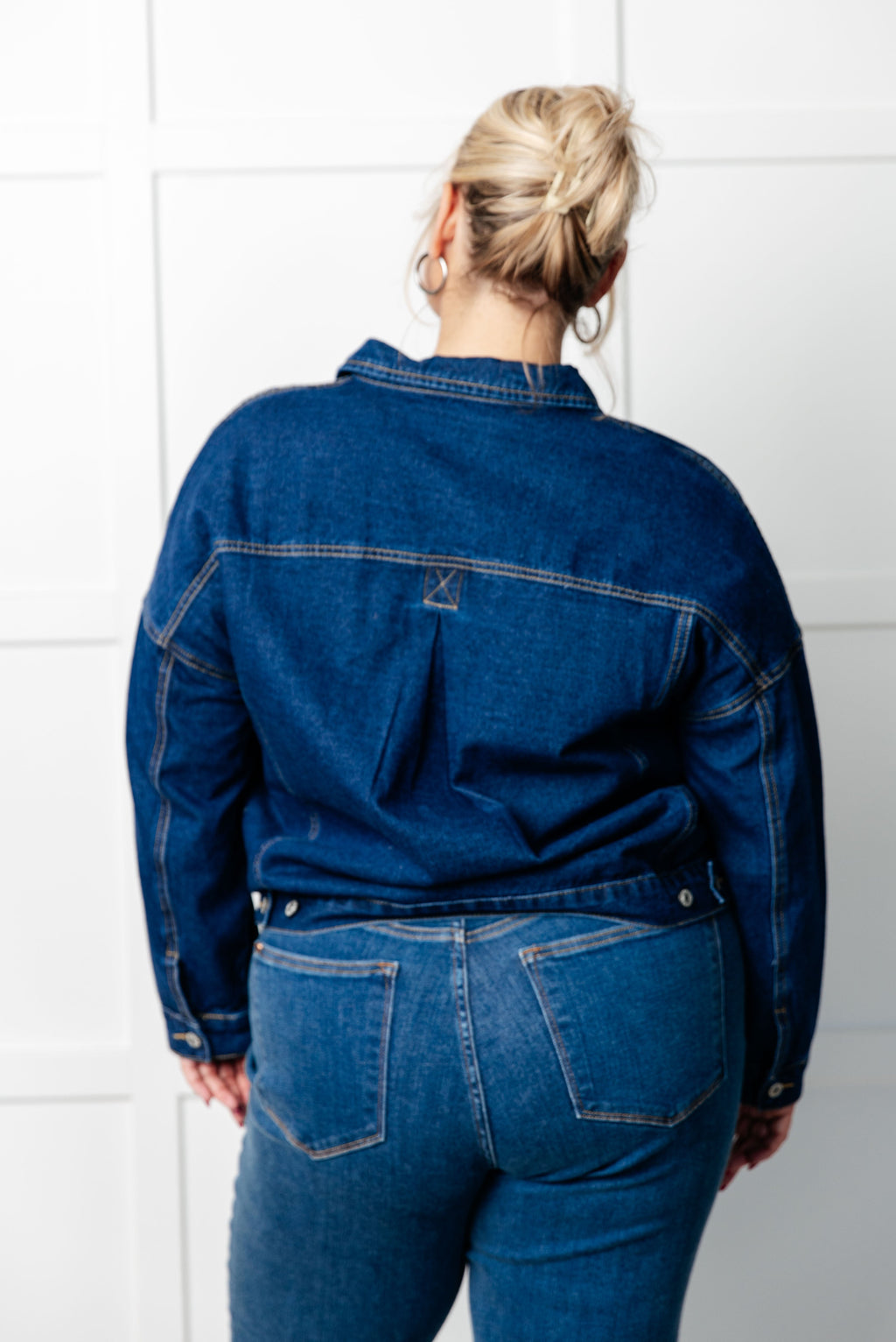 Have We Met Oversized Denim Jacket in - Denim photo