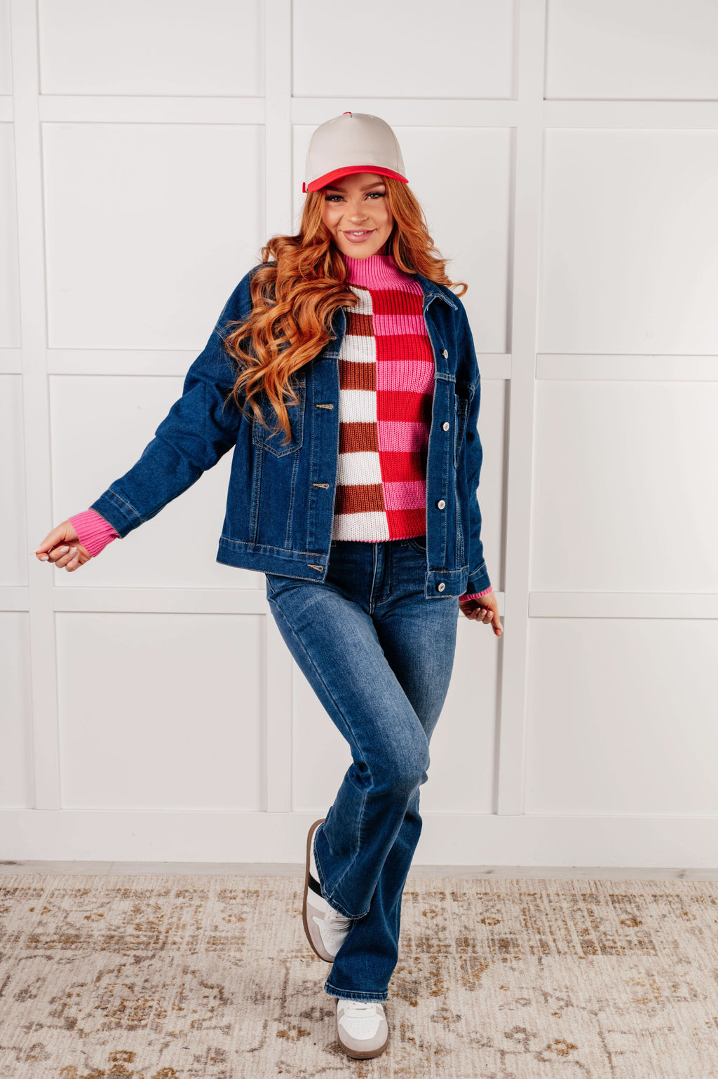 Have We Met Oversized Denim Jacket in - Denim photo