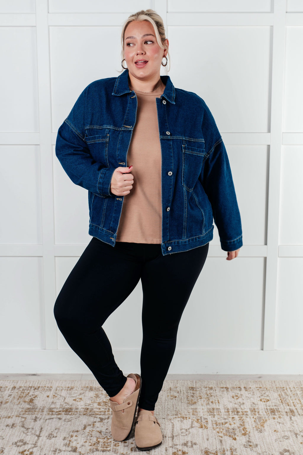 Have We Met Oversized Denim Jacket in - Denim photo