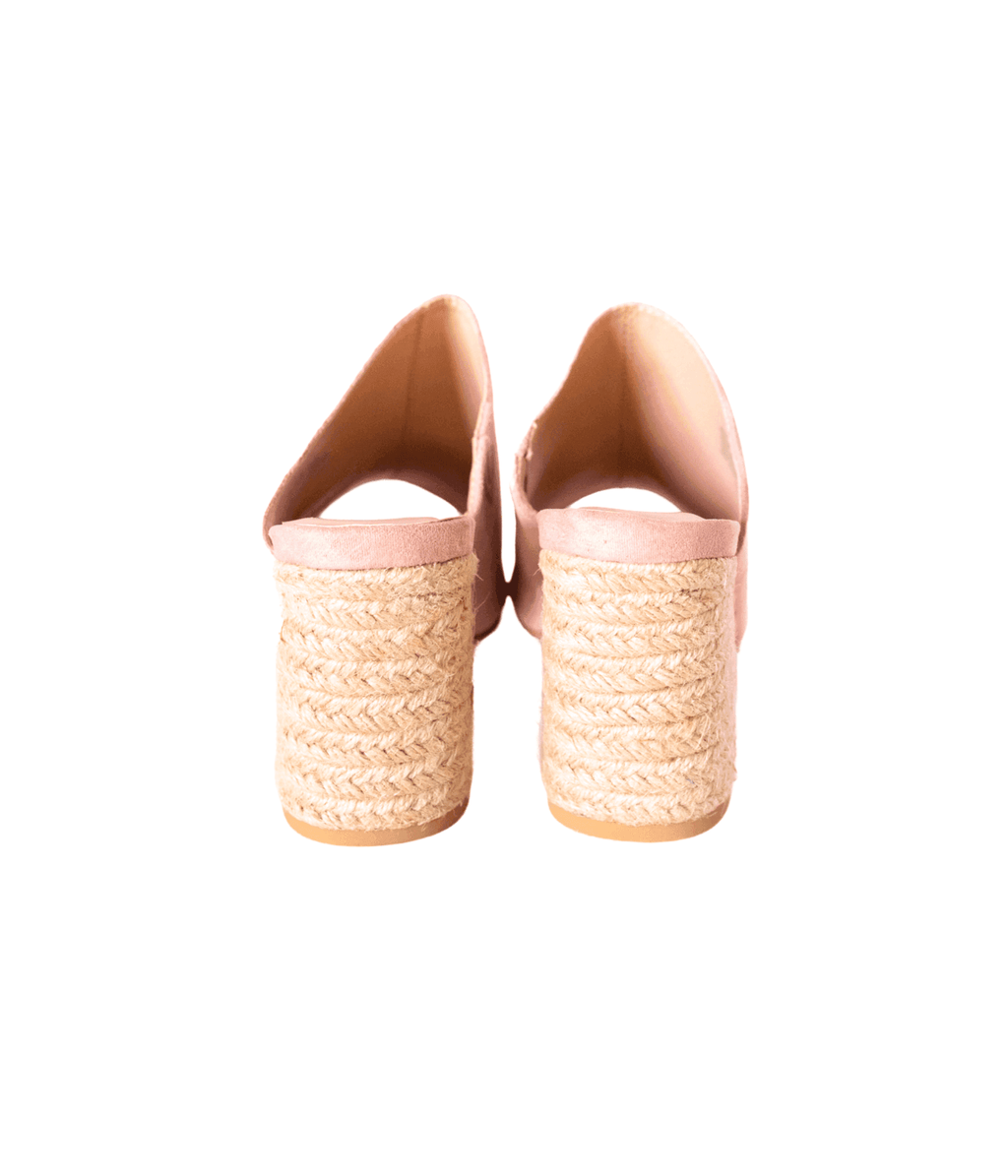 Helena Heeled Sandal in Blush Suede in - Shoes photo