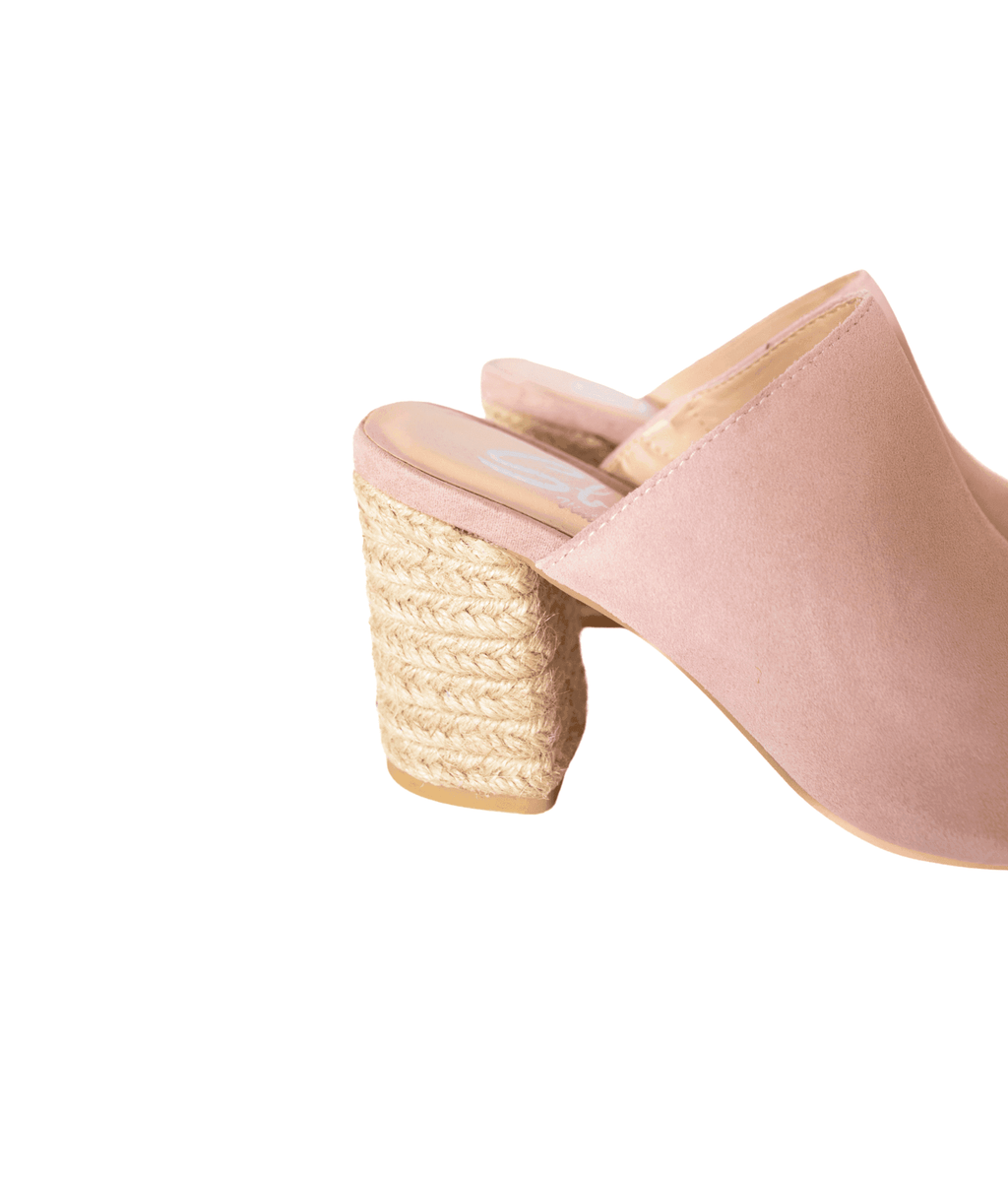 Helena Heeled Sandal in Blush Suede in - Shoes photo
