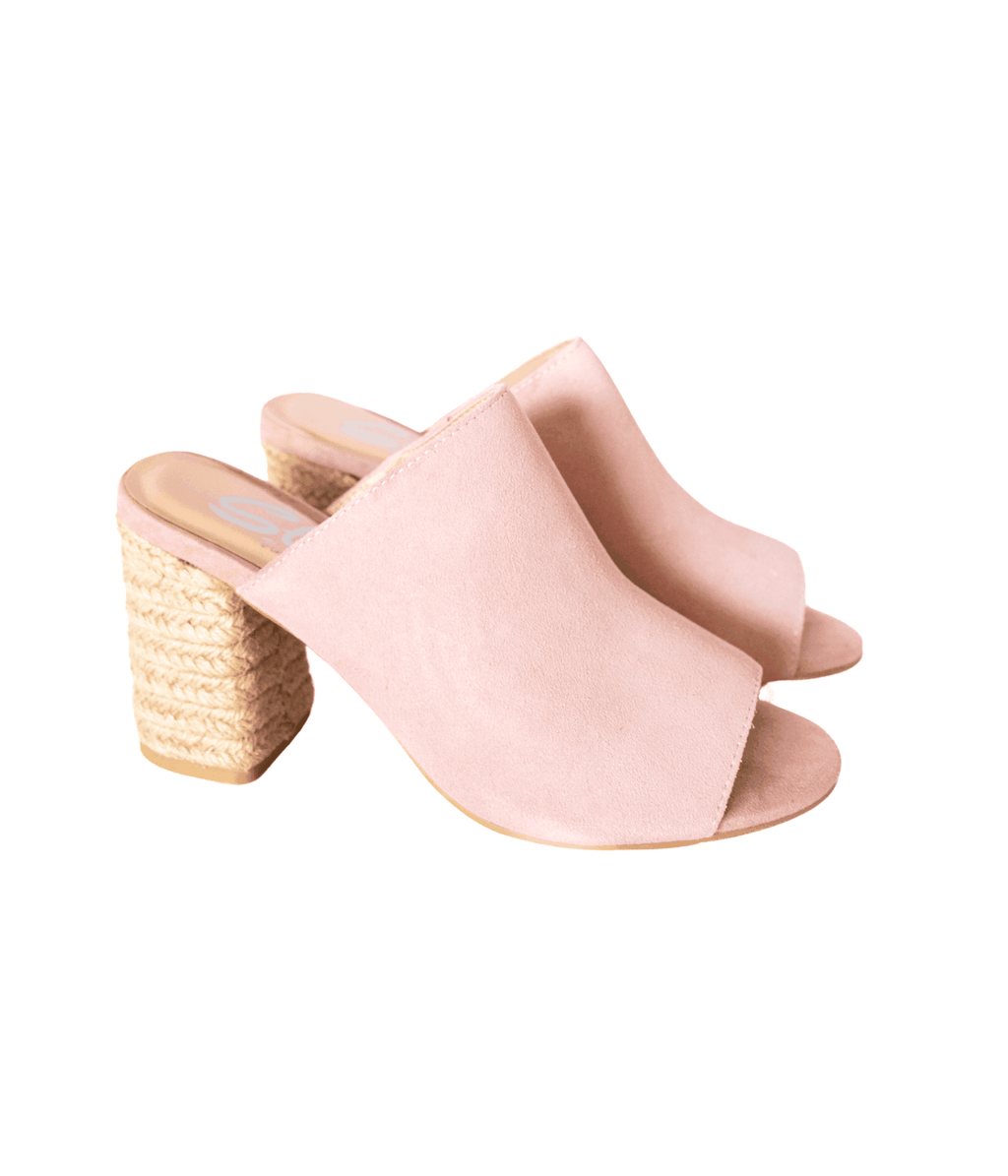 Helena Heeled Sandal in Blush Suede in - Shoes photo
