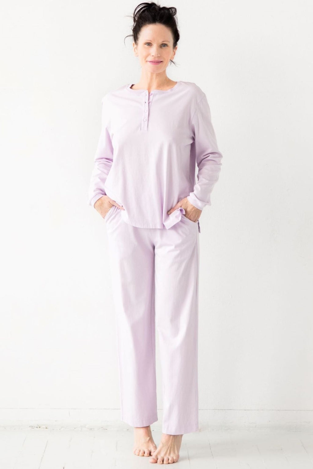Straight Leg Pants in Pima Cotton in - PANTS photo