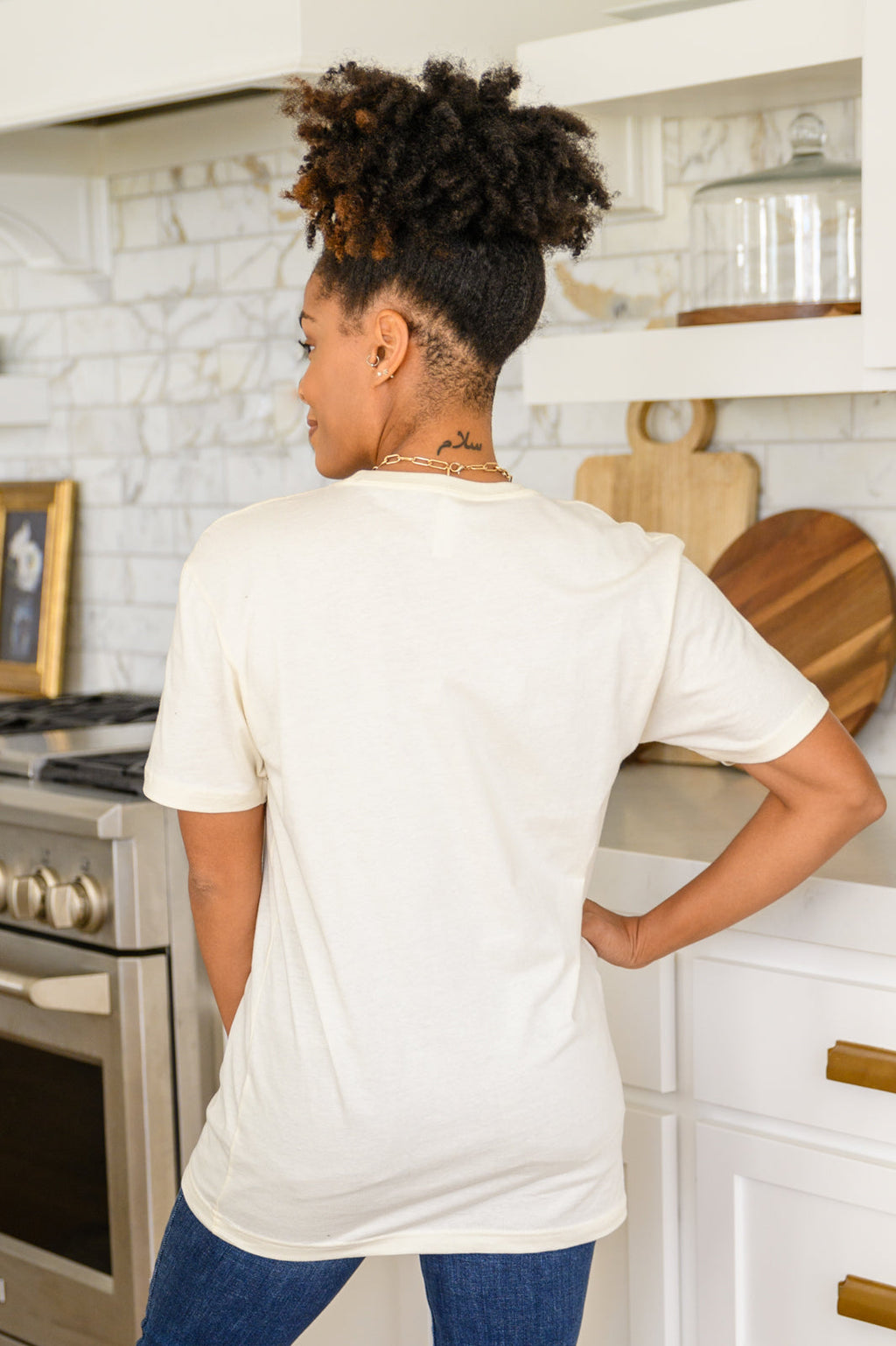 Here For The Pie Graphic T-Shirt In Cream in - Womens photo