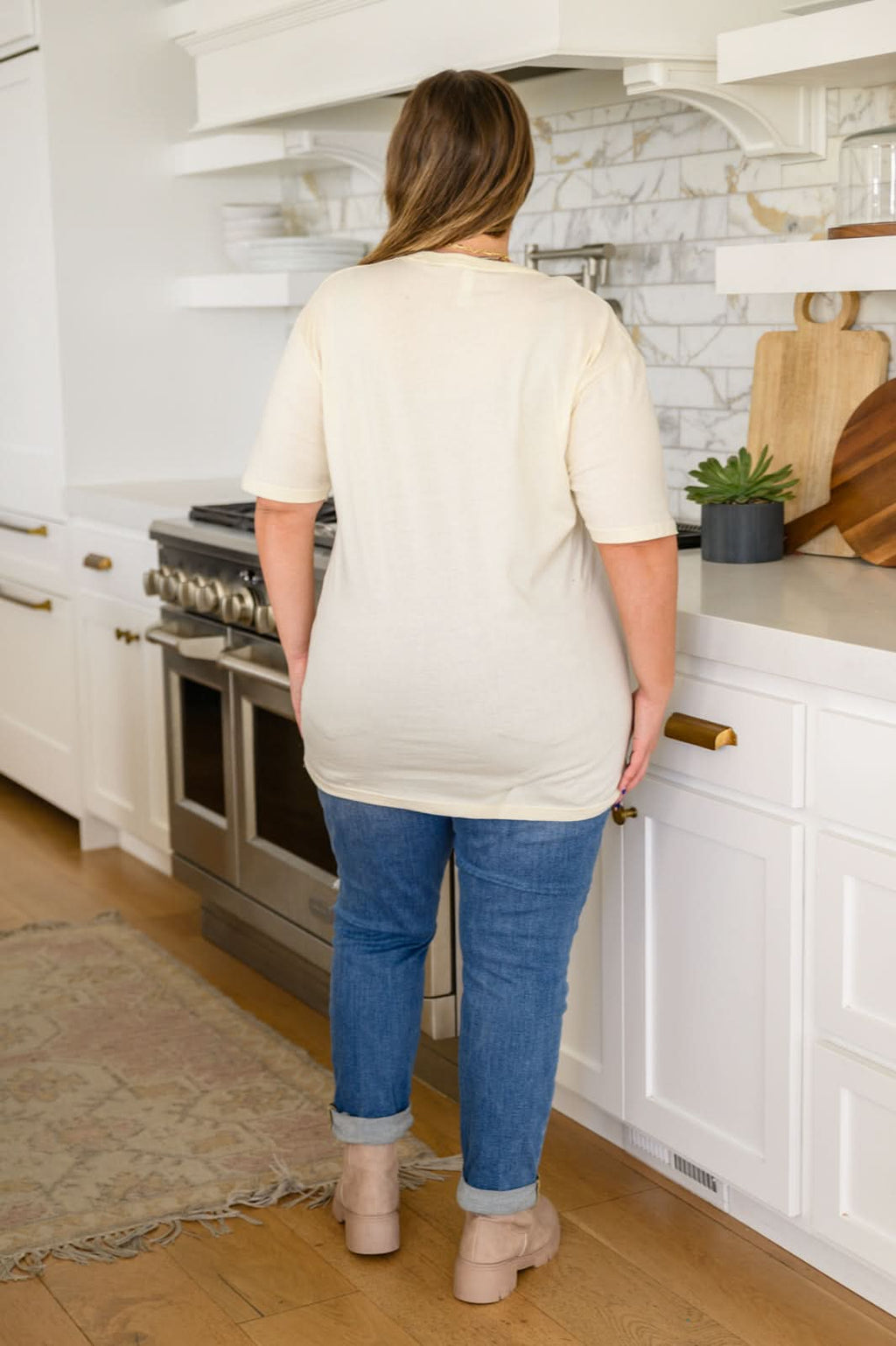 Here For The Pie Graphic T-Shirt In Cream in - Womens photo