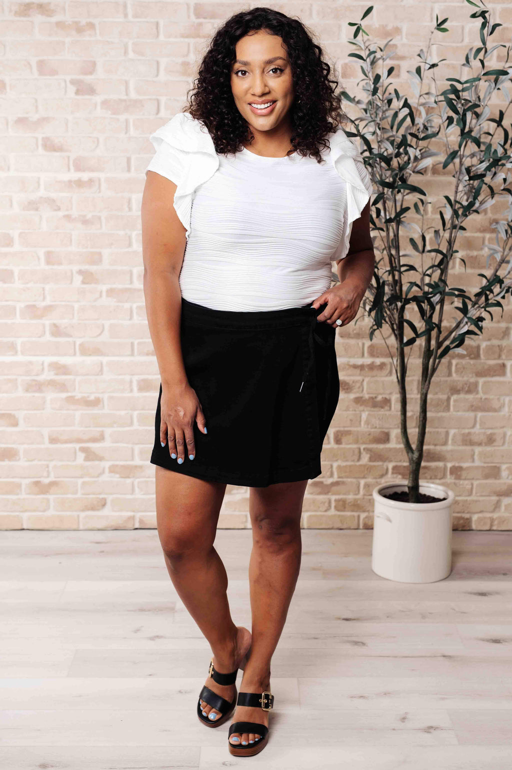 Highest Praise Ruffle Sleeve Blouse in - Tops photo