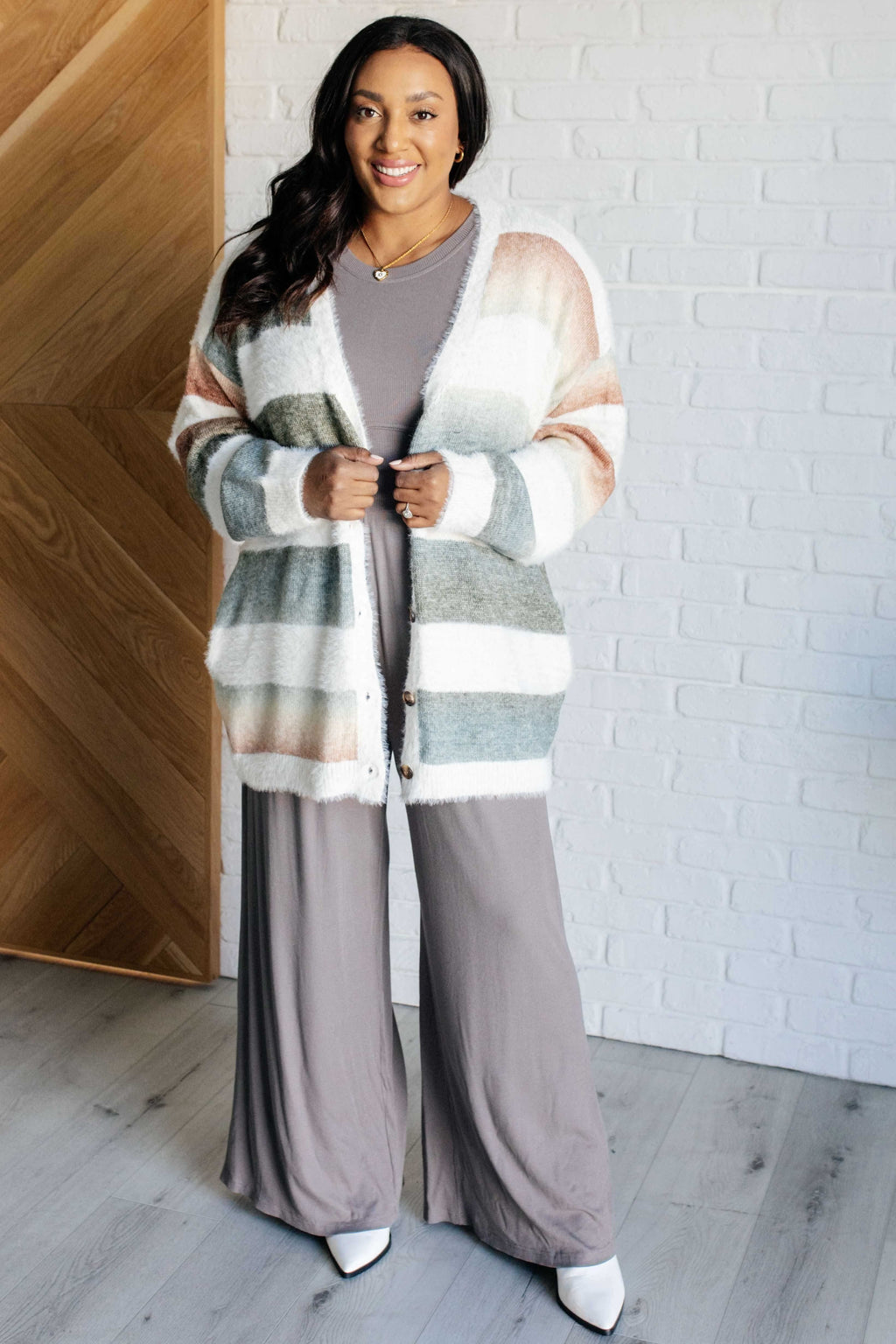 Ombre Feelings Striped Cardigan in - Layers photo