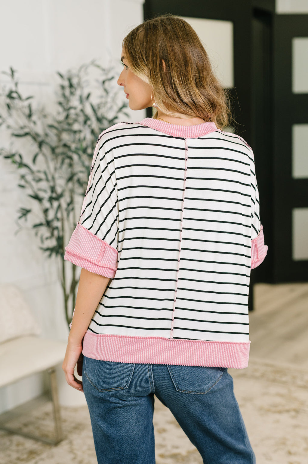 Human Nature Contrast Detailed Top in - Womens photo
