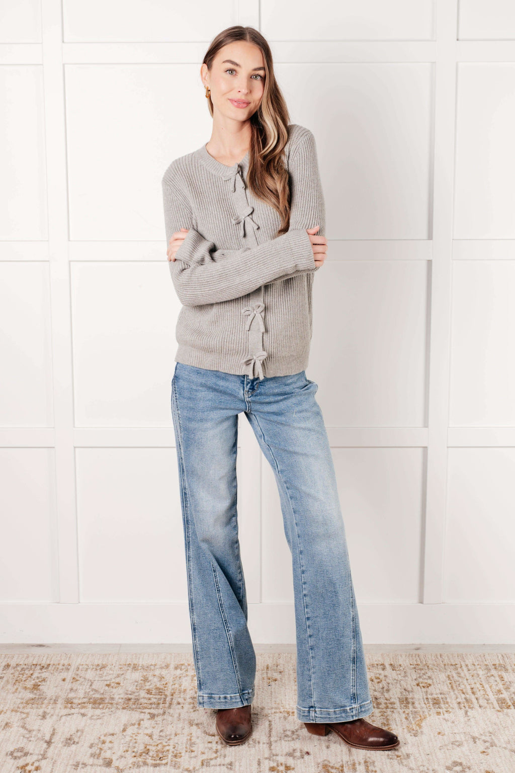 I Don't Know Why Bow Front Cardigan in - Tops photo