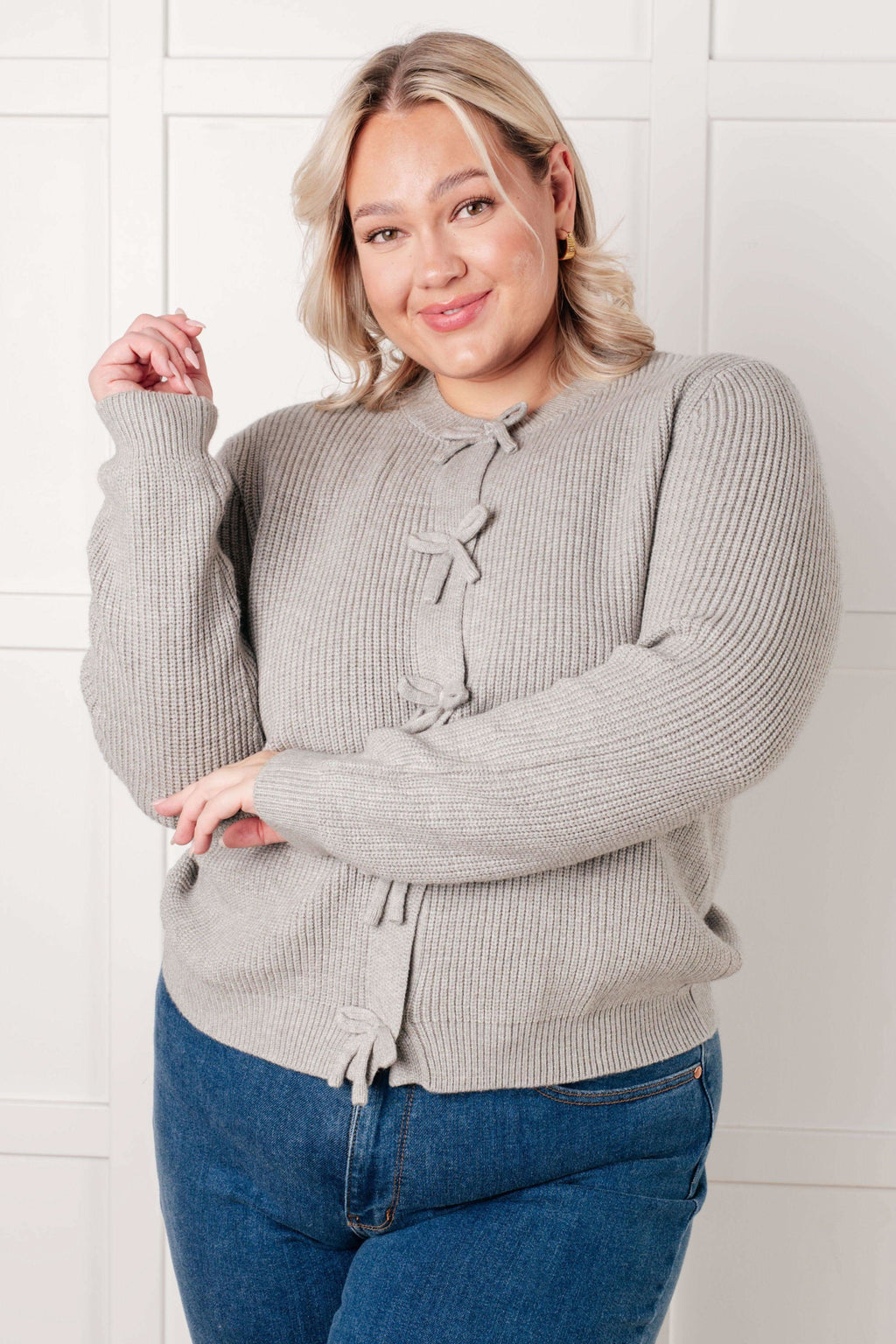 I Don't Know Why Bow Front Cardigan in - Tops photo