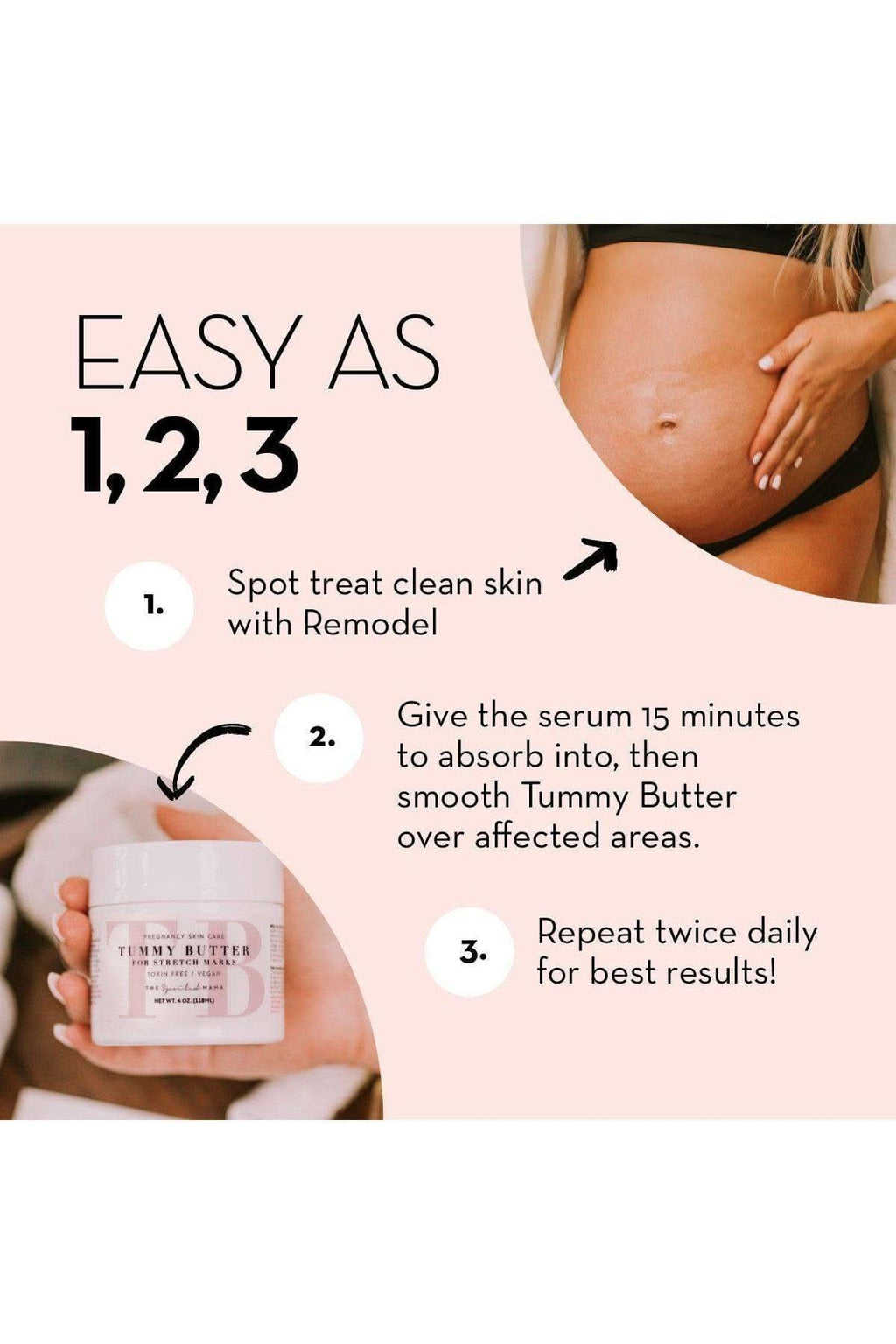 ReModel Serum: Stretch Mark Treatment in - Serum > pregnancy stretch marks removal cream > postpartum body care > postpartum skin care > best product for pregnancy stretch marks > post pregnancy skin care > after pregnancy stretch marks removal cream photo