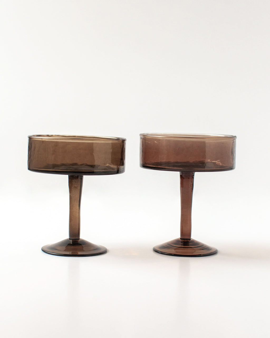 Handblown Hammered Coupe Cocktail Glass Pair in - Kitchen & Dining photo