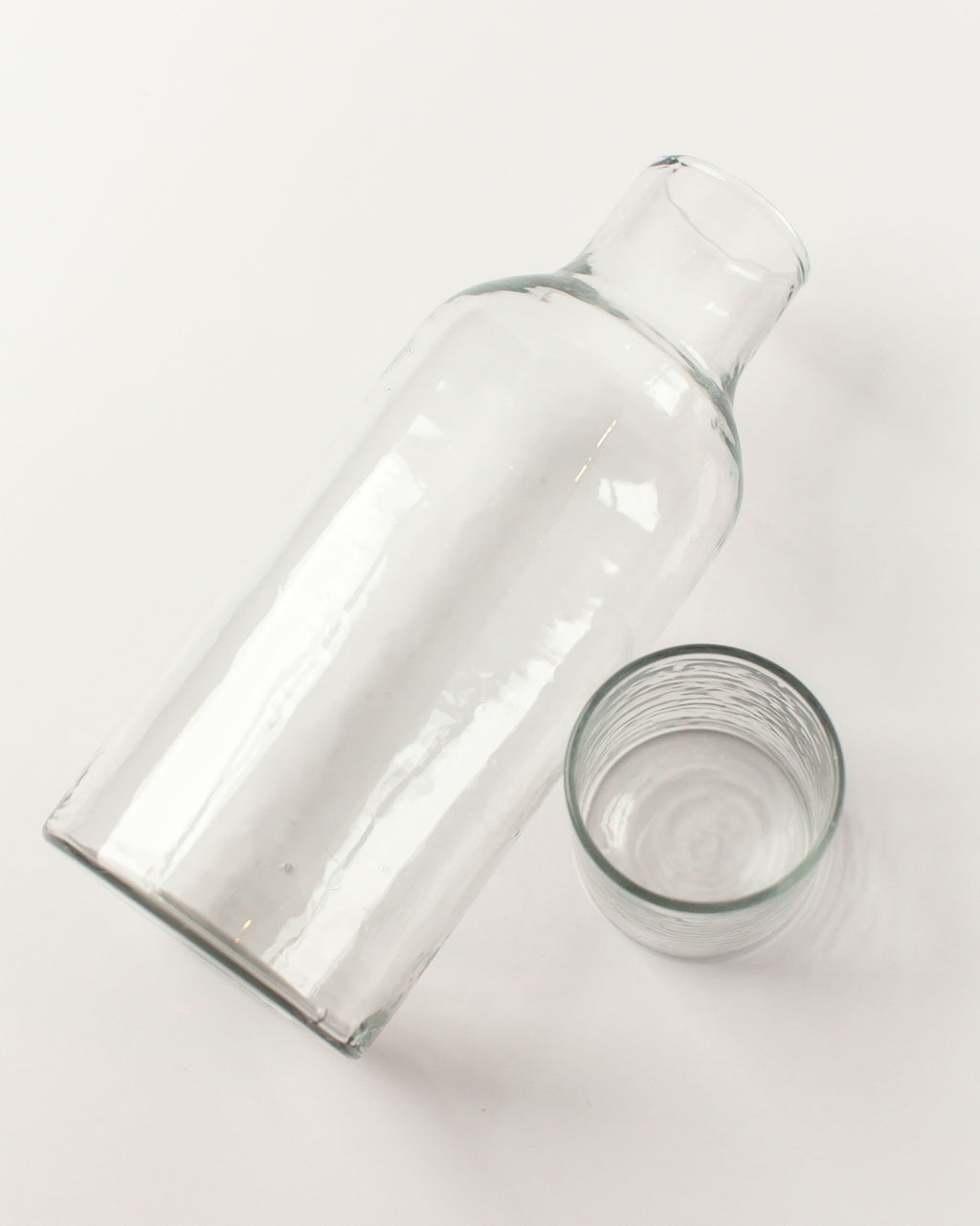 Handblown Hammered Glass Carafe in Clear - Kitchen & Dining photo