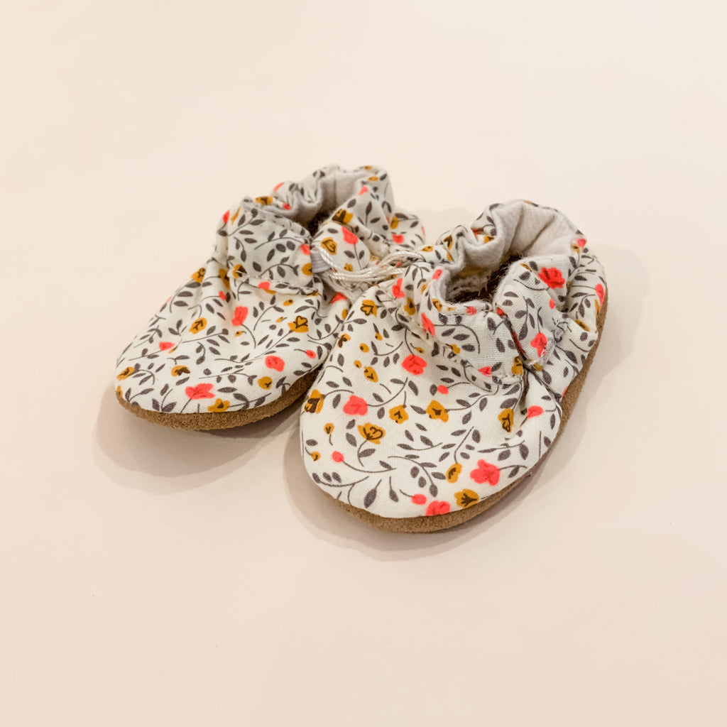 Spring Pansy Fabric Moccasins in - photo