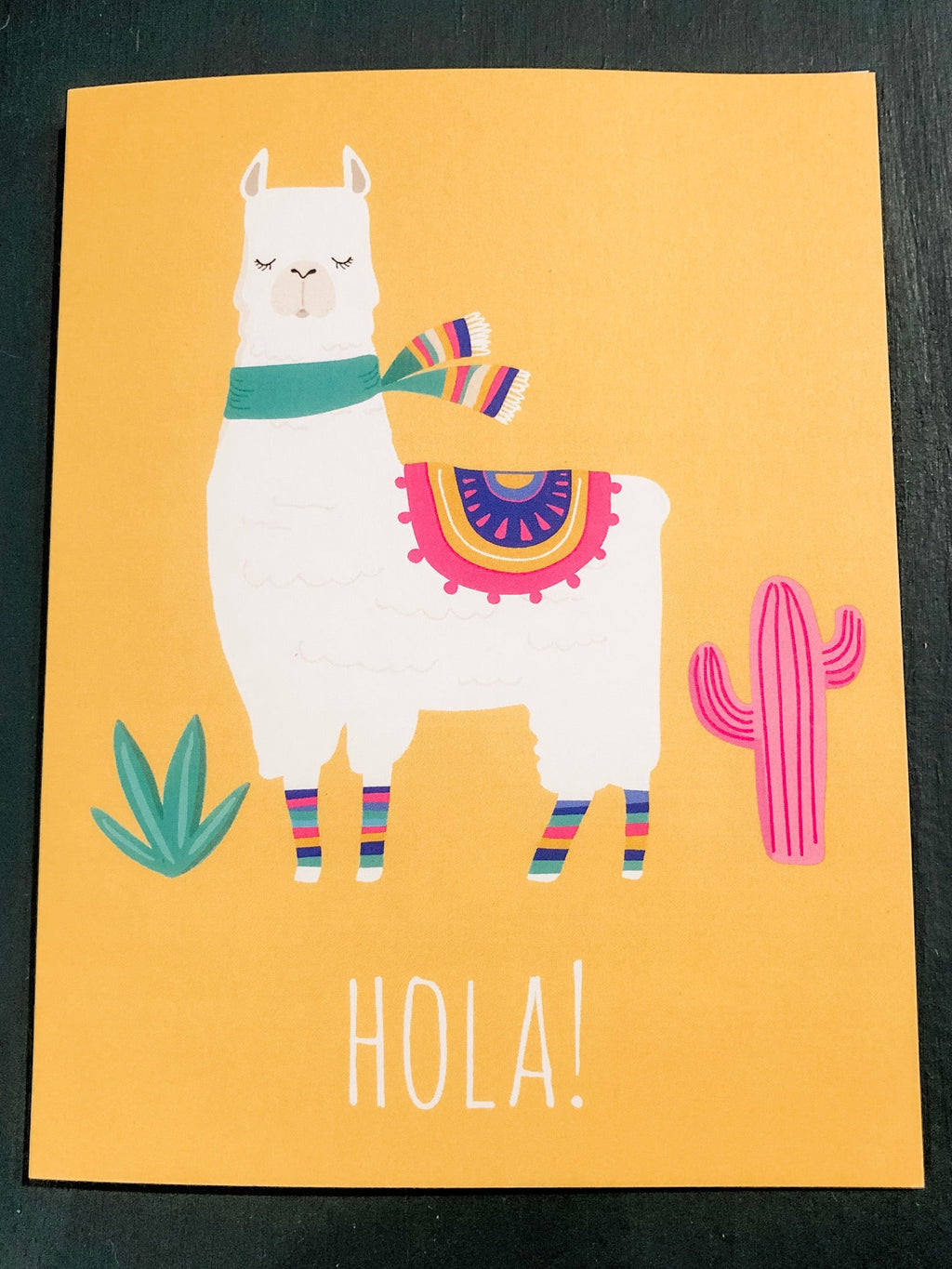 Hola Greeting Card in - photo