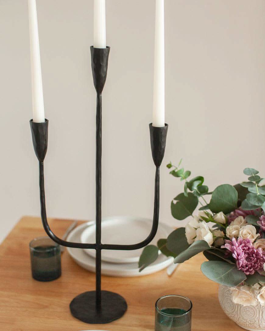 Hand-Forged Iron Candelabra - SwagglyLife Home & Fashion