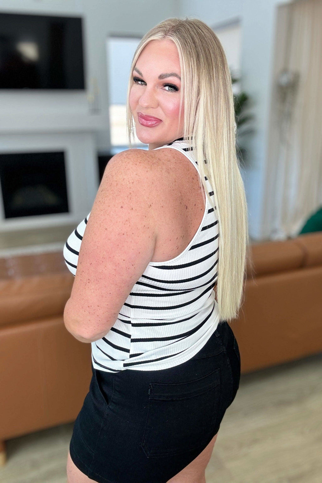 Start to Finished Ribbed Halter Tank in - Tops photo