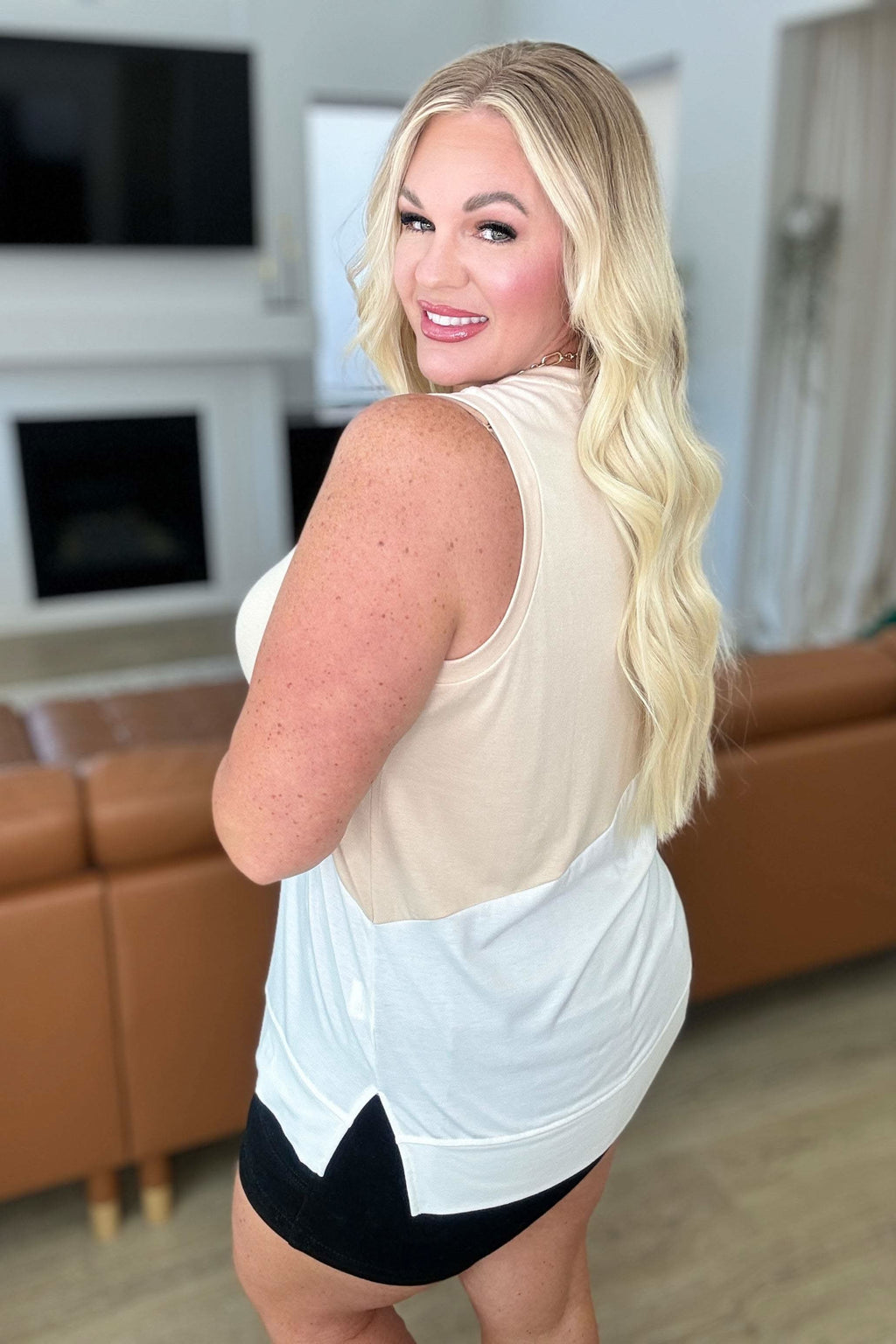 Steady Increase Color Block Sleeveless Top in - Tops photo