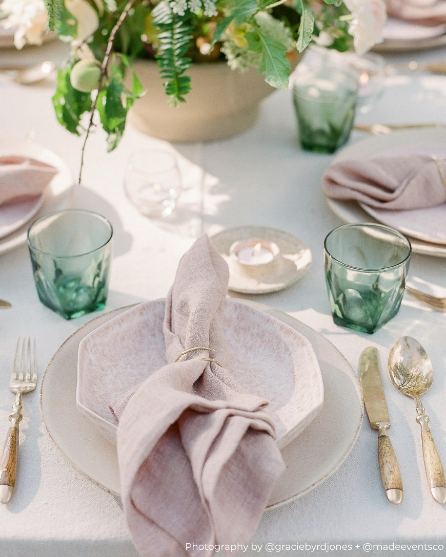 Stone Washed Linen Dinner Napkins in - Cloth Napkins photo
