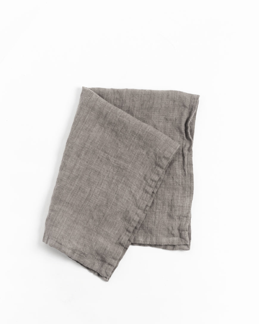 Stone Washed Linen Tea Towel in Oyster - Default photo