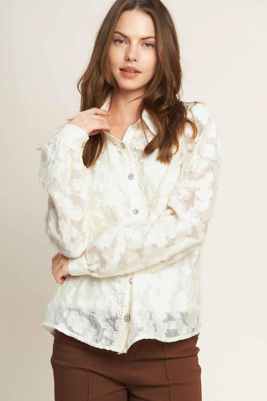 LUMINOUS GLOW WOVEN TOP in - TOPS photo