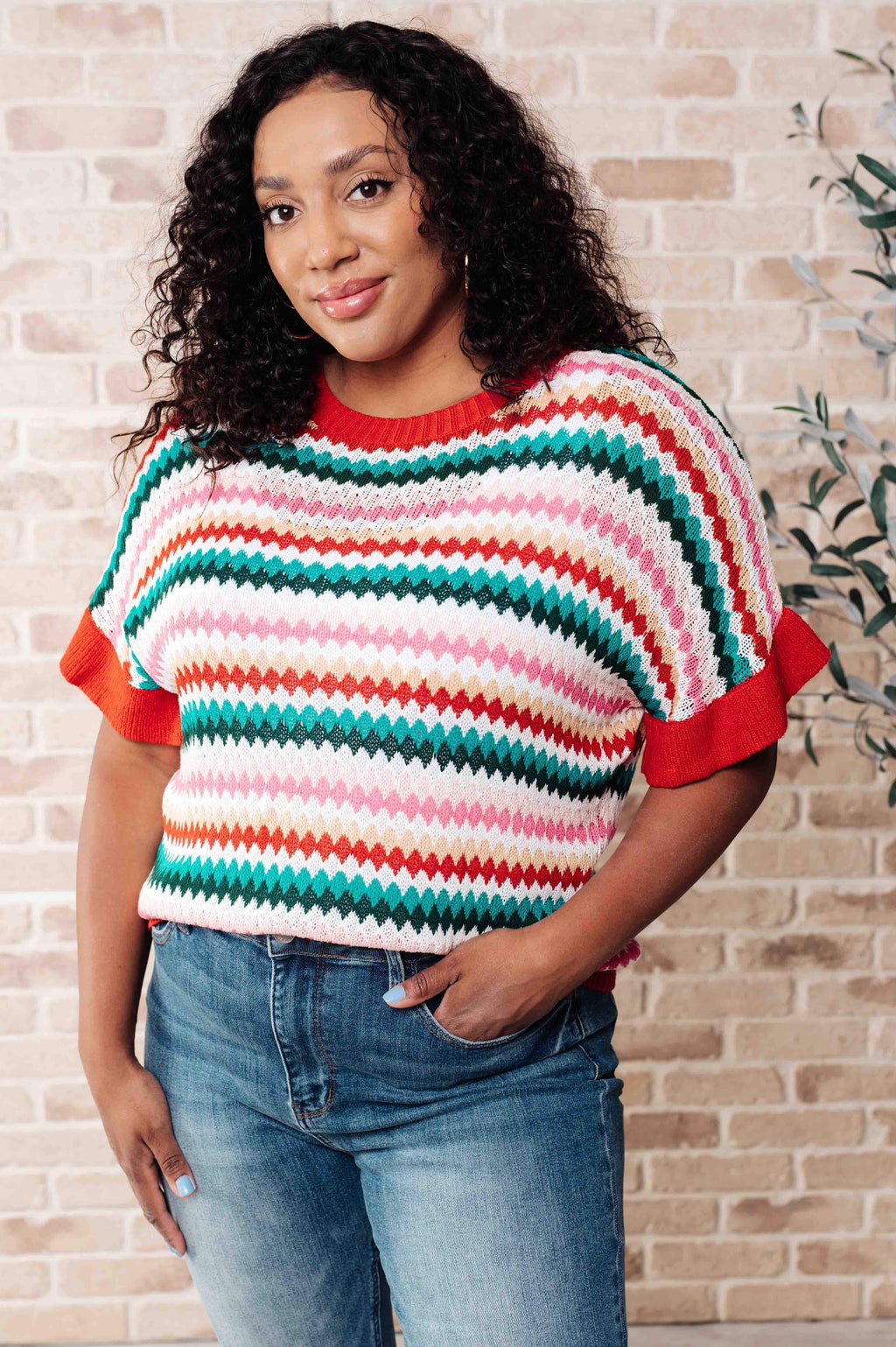It's a Go Striped Knit Top in - Tops photo