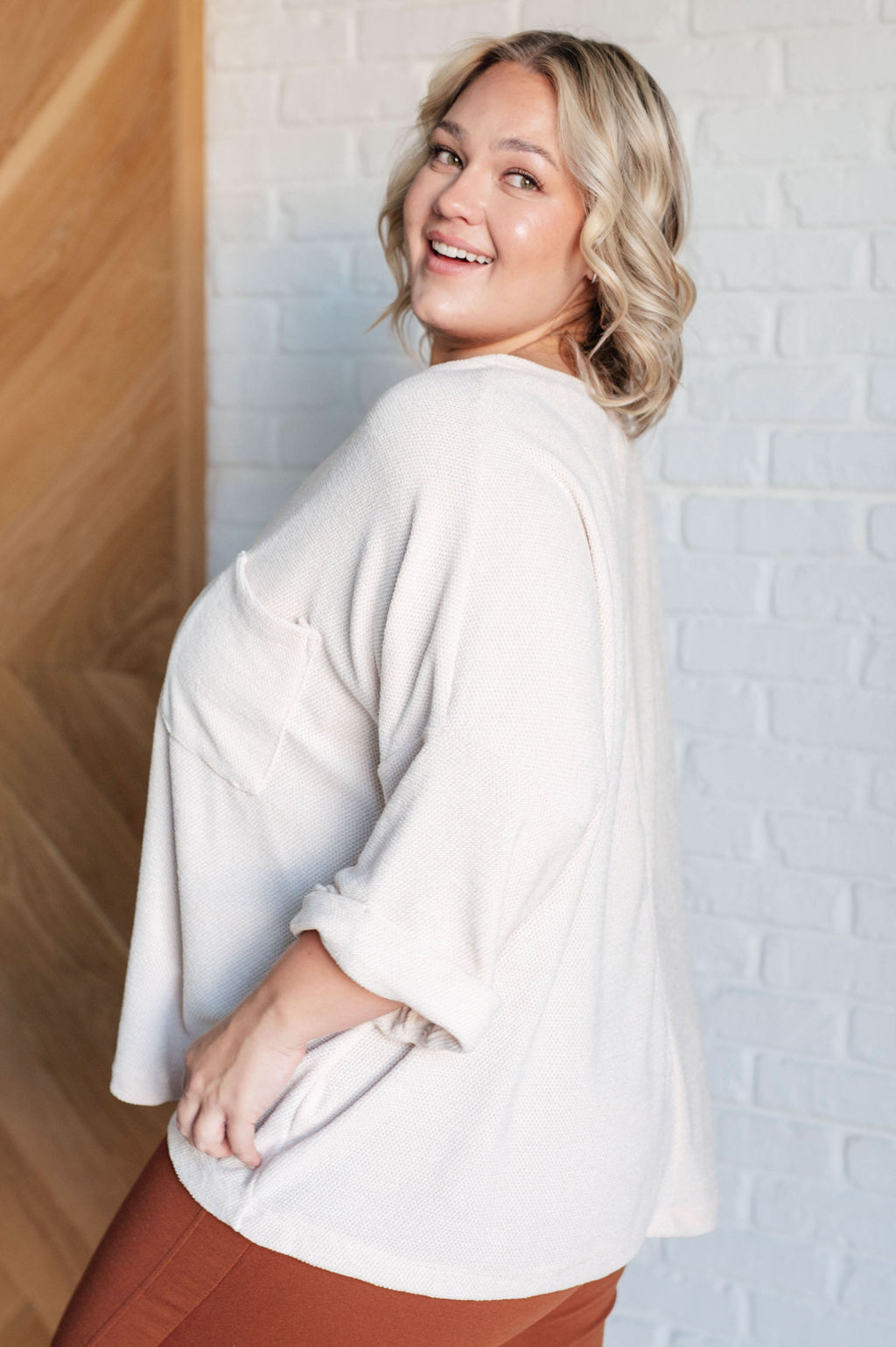 Ivory Thoughts Chenille Blouse in - Tops photo