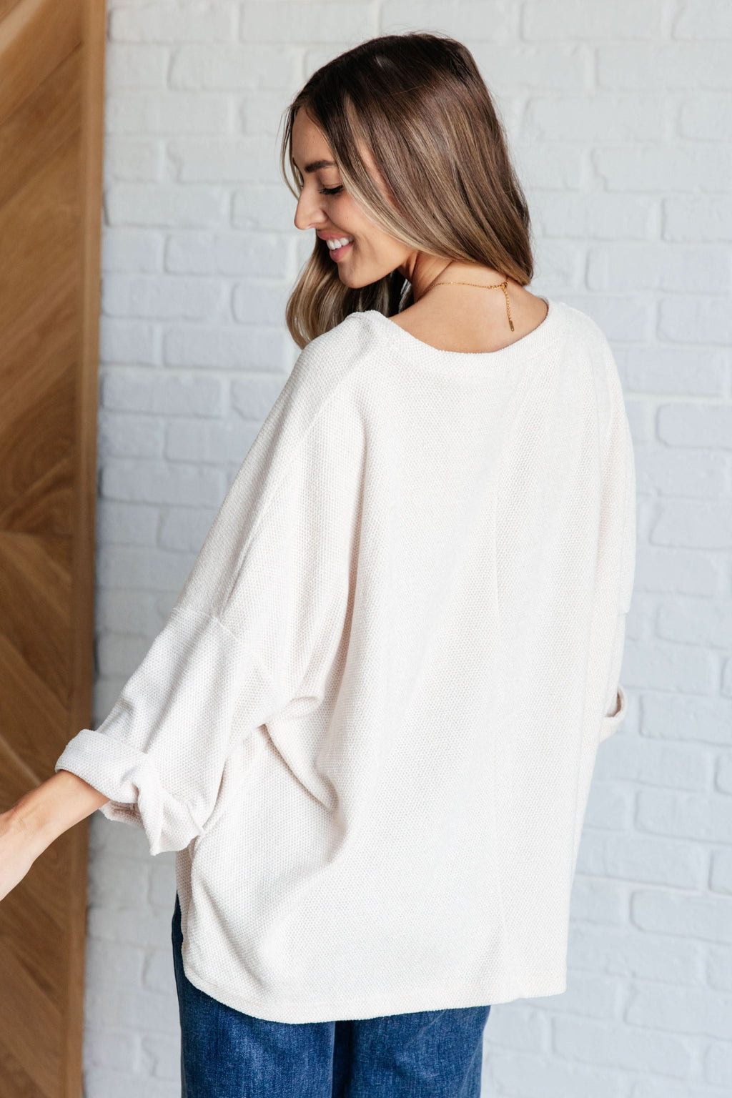 Ivory Thoughts Chenille Blouse in - Tops photo