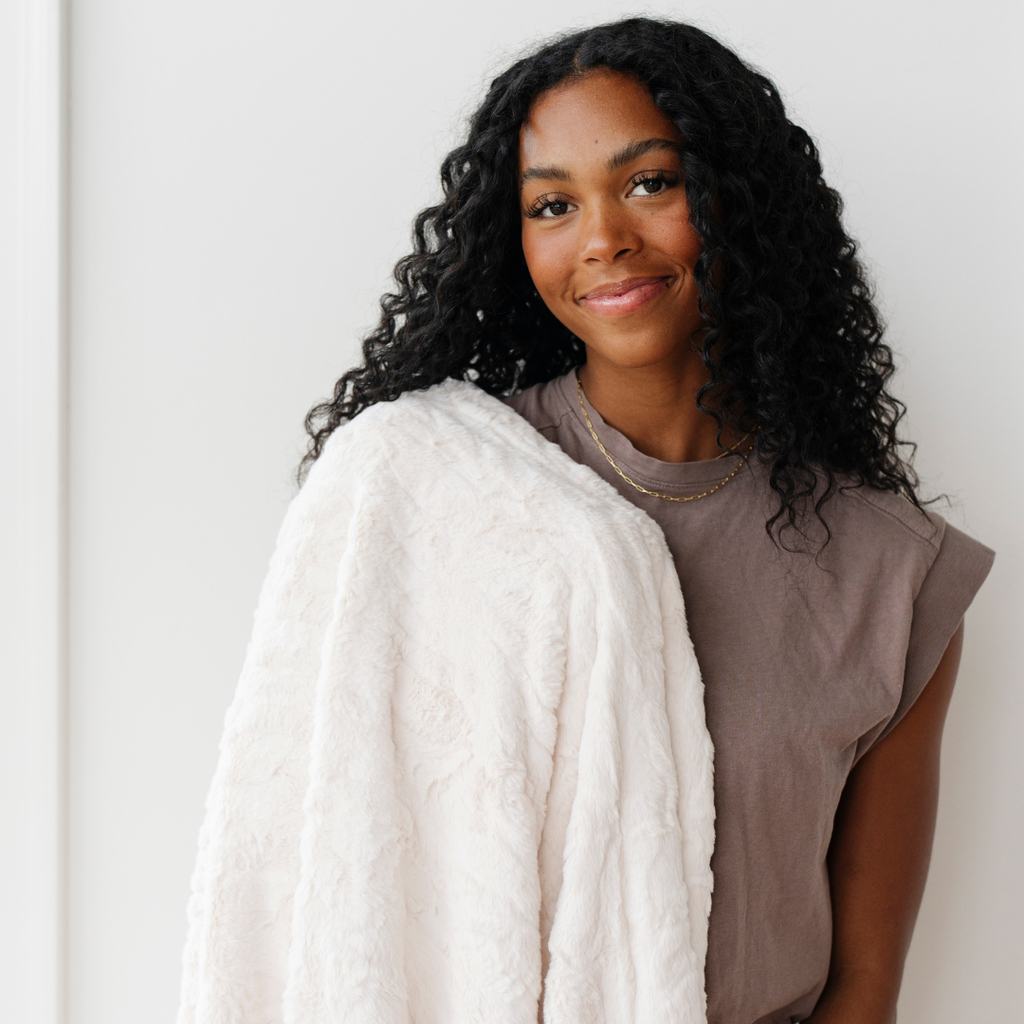 PATTERNED FAUX FUR XL THROW BLANKETS in - photo