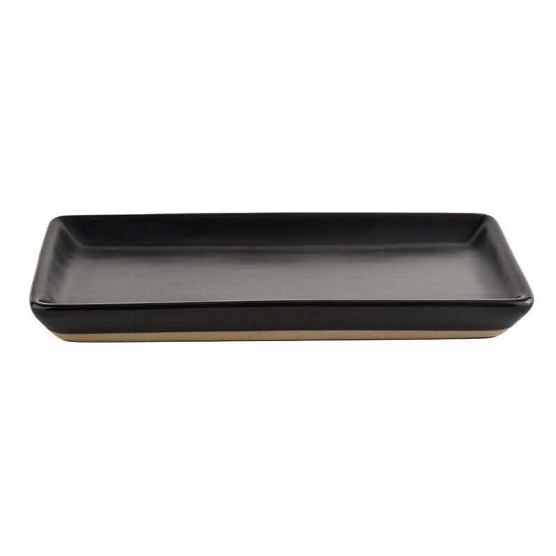 Black Stoneware Tray - SwagglyLife Home & Fashion