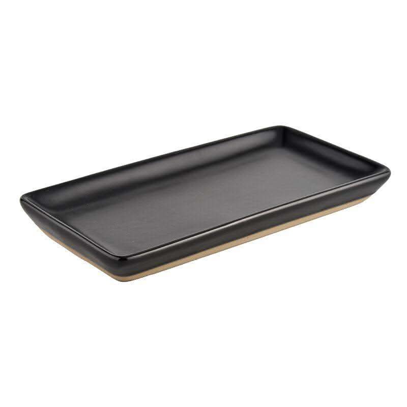 Black Stoneware Tray in - Trays photo