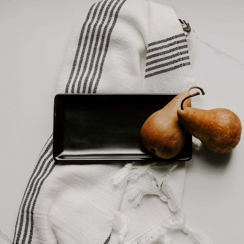 Black Stoneware Tray - SwagglyLife Home & Fashion Black Stoneware Tray - SwagglyLife Home & Fashion