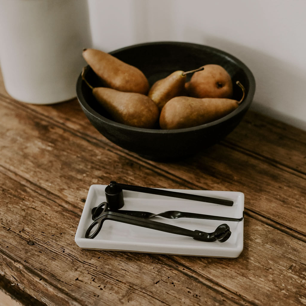 White Stoneware Tray in - Trays photo