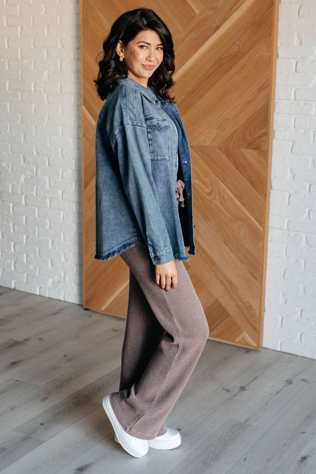 Just In Case Mineral Wash Shacket in - Layers photo