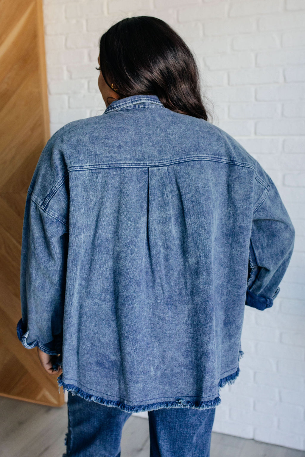 Just In Case Mineral Wash Shacket in - Layers photo