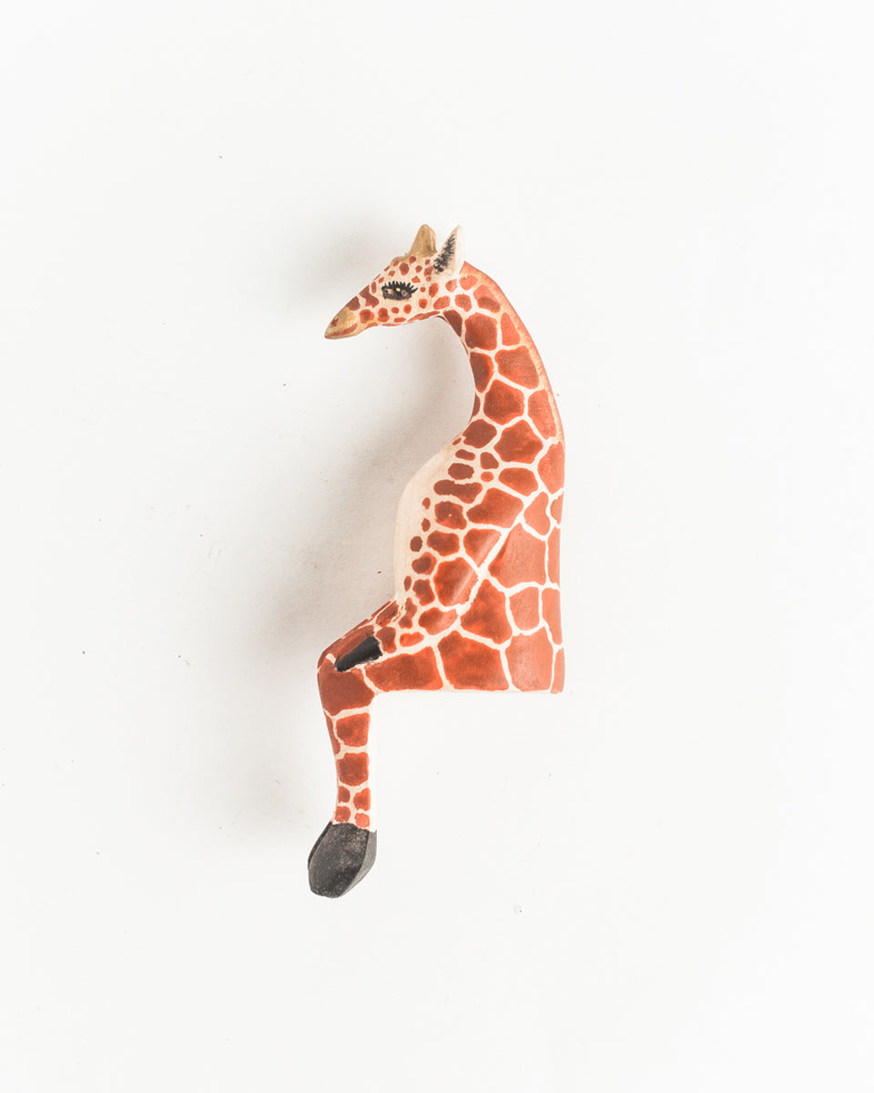 Hand-carved Giraffe Shelf Sitter in Default Title - Decor photo