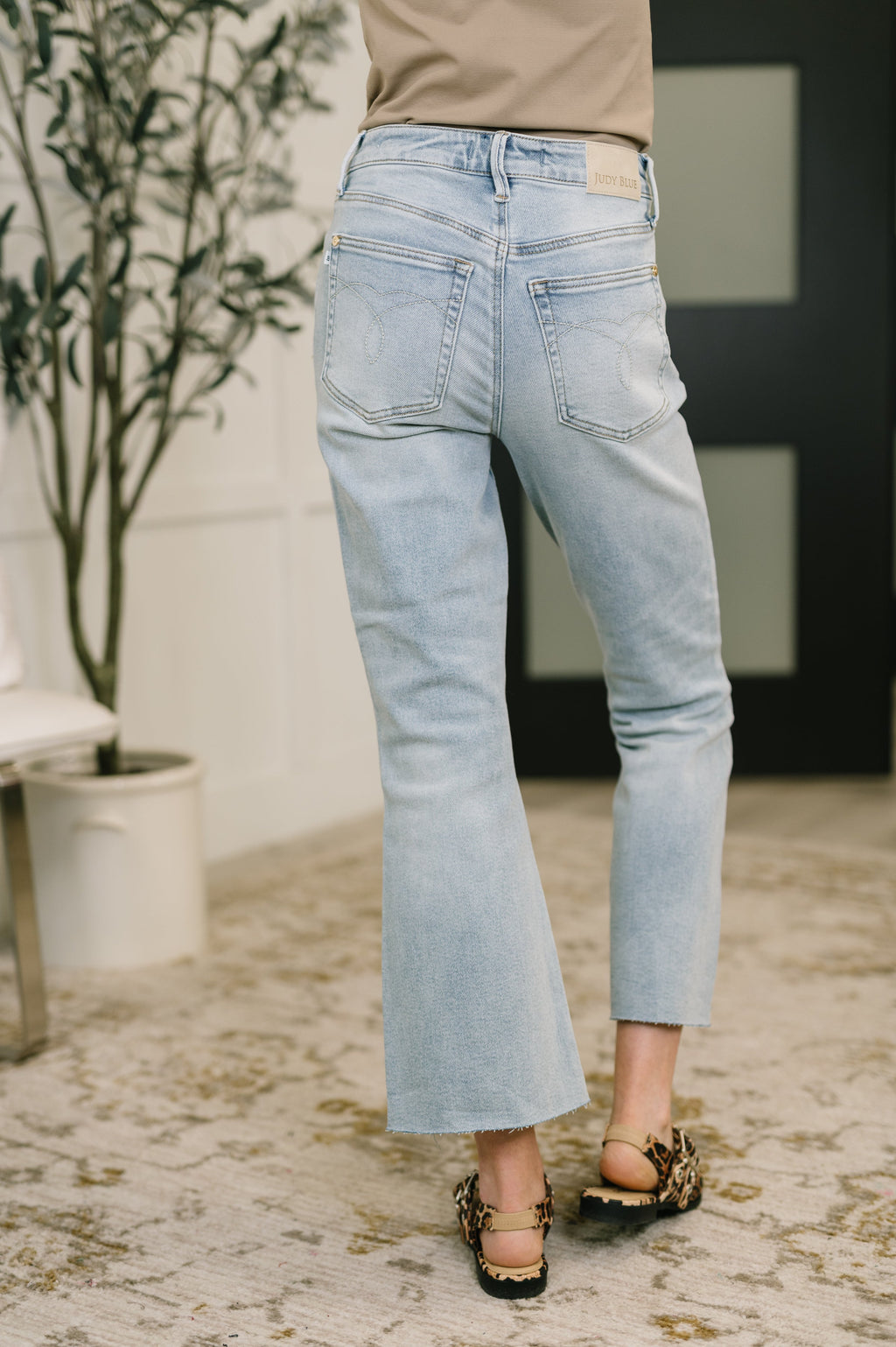 Martha Mid Rise Kick Flare w Raw Hem in - Womens photo