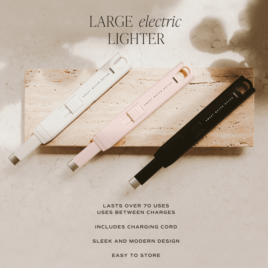 Sweet Water Decor | Slate White Large Electric Lighter in - Rechargeable Lighters photo