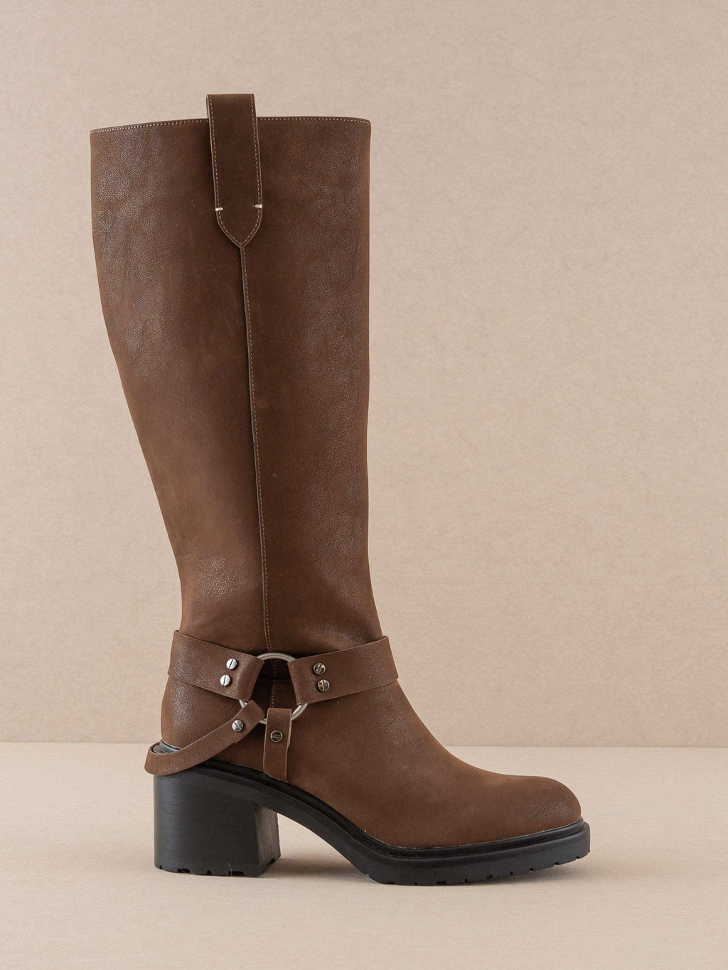 The Leanne | Coffee Moto Knee High Boot in - BOOTS & BOOTIES photo