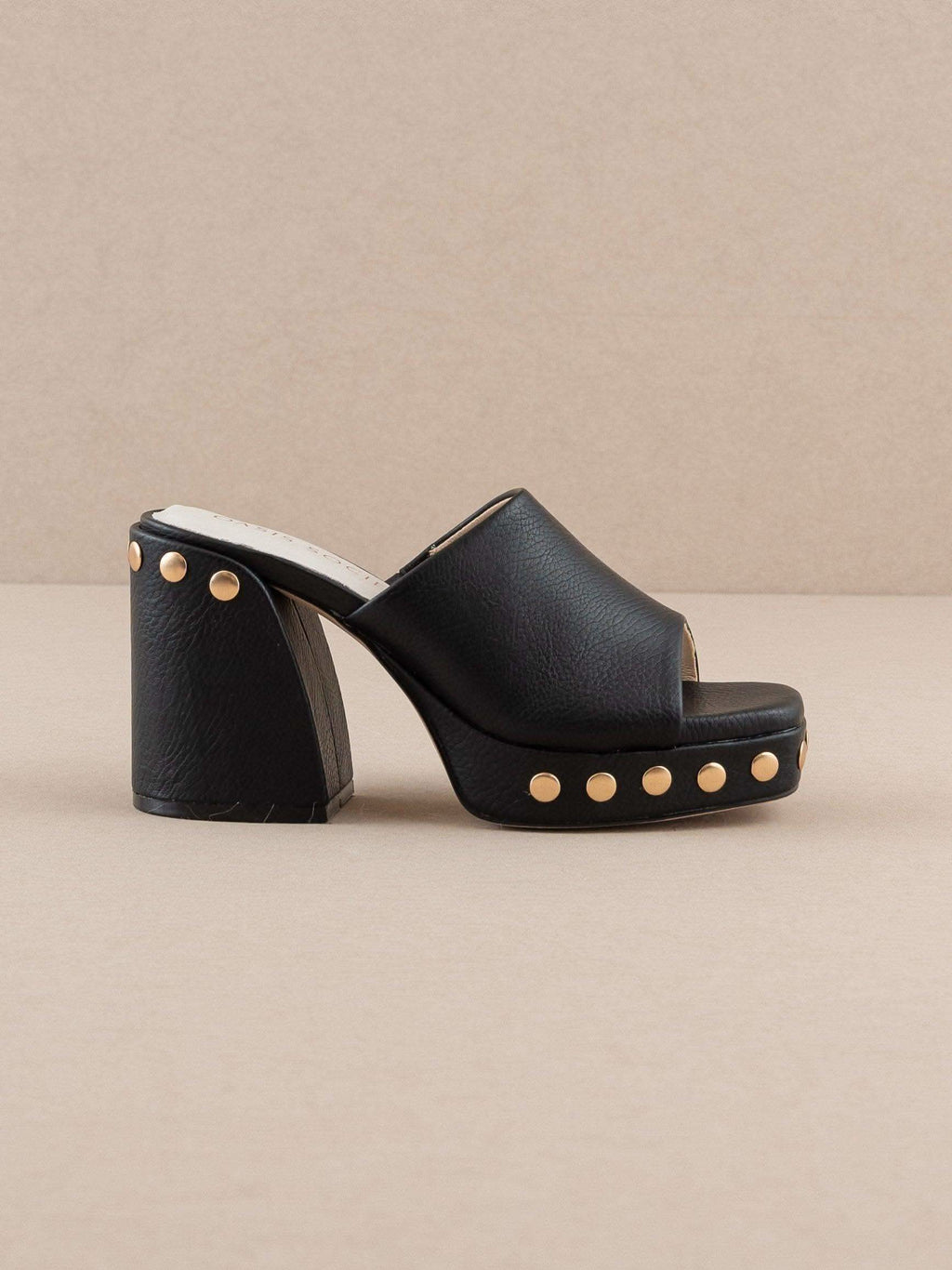 Ooasis Society The Leona | Black Studded Platform Heel in - PLATFORM photo