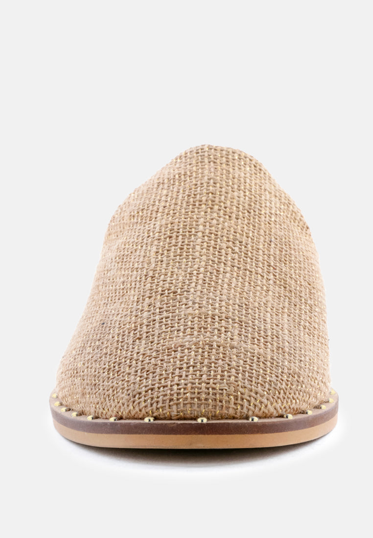 Rag & Co. Lia Handcrafted Canvas Mules in - Mules photo