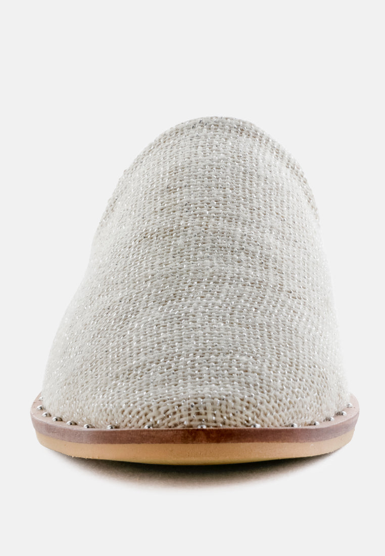 Rag & Co. Lia Handcrafted Canvas Mules in - Mules photo