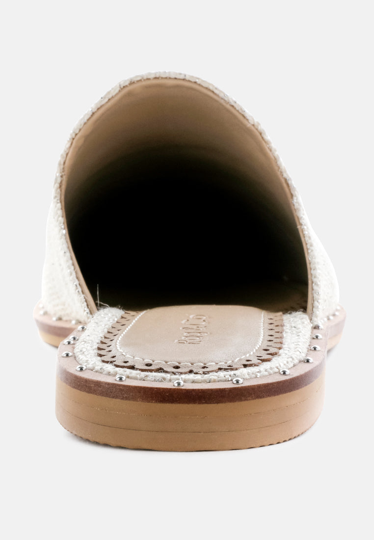 Rag & Co. Lia Handcrafted Canvas Mules in - Mules photo
